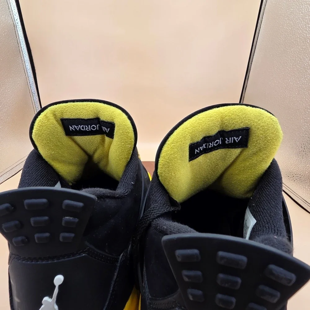 Nike Air Jordan 4 Retro Thunder Black Tour Yellow DH6927-017 Mens 12